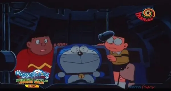 Doraemon Little Space War - Scene with alien characters
